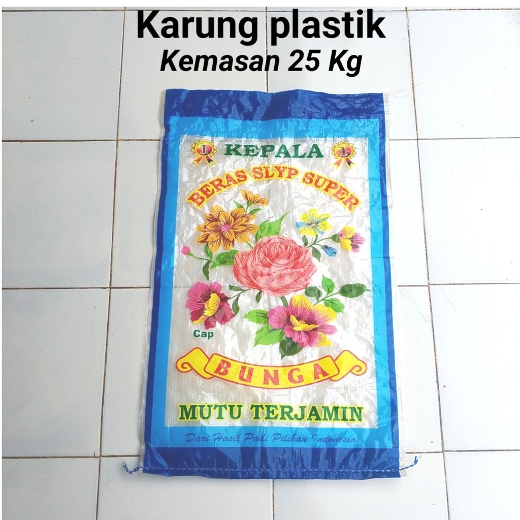 [5 Pcs] Karung Plastik Bekas 25 Kg (Bekas Karung Beras) - Kantong Plastik Bekas Beras - Kantong Beka