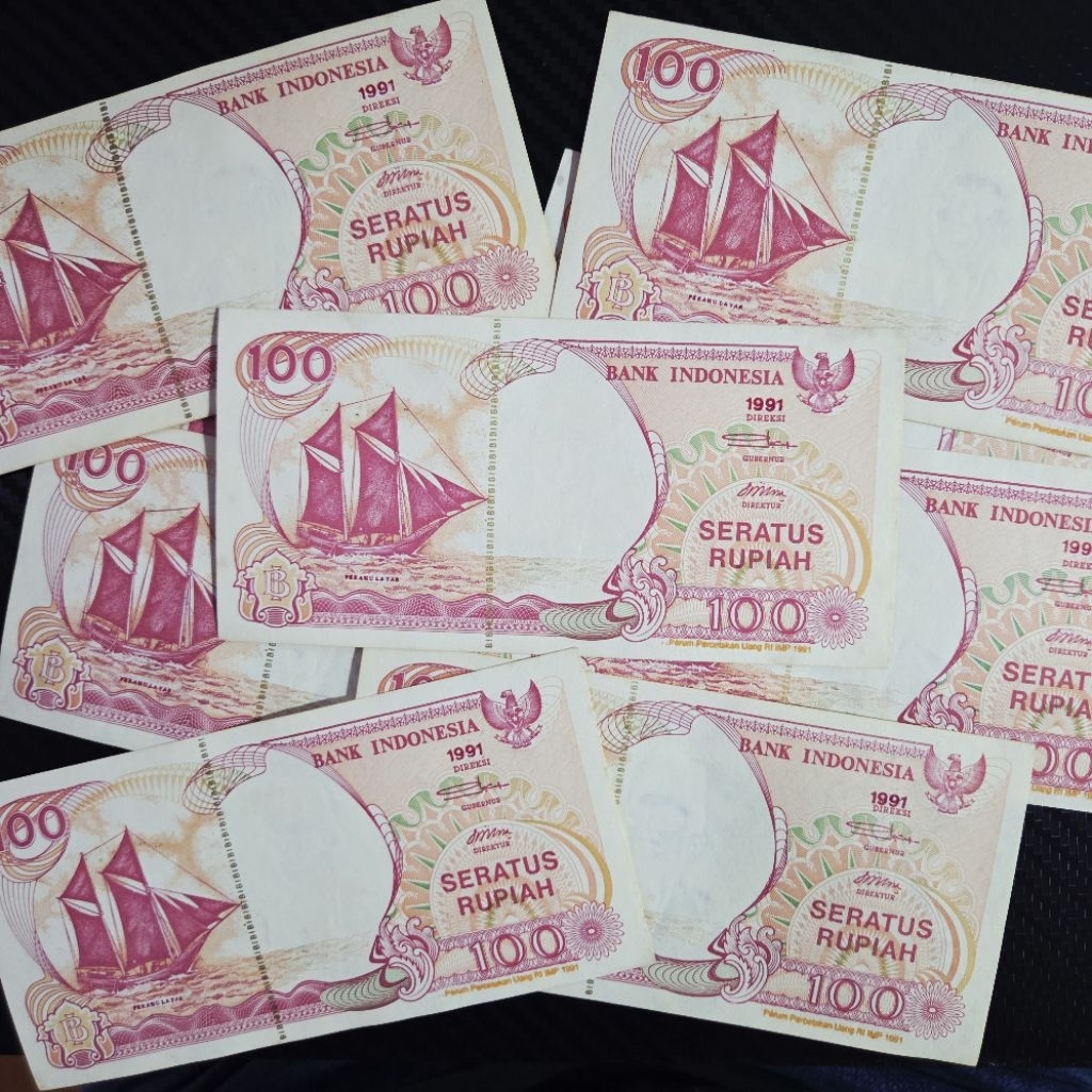 Uang Kuno 100 Rupiah Perahu Layar Tahun 1991