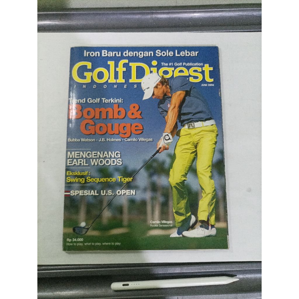 majalah golf Digest Indonesia Juni 2006, Mei 2007, Desember 2012 Desember 2013, Oktober 2014, Desemb