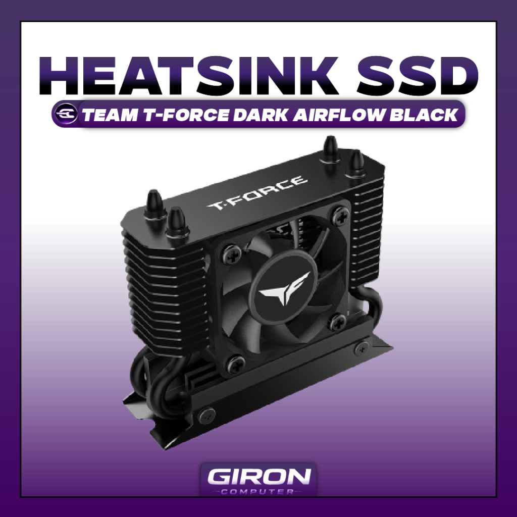 TEAM T-FORCE DARK AIRFLOW (M.2 HEATSINK + 2X HEATPIPES) BLACK 1Y