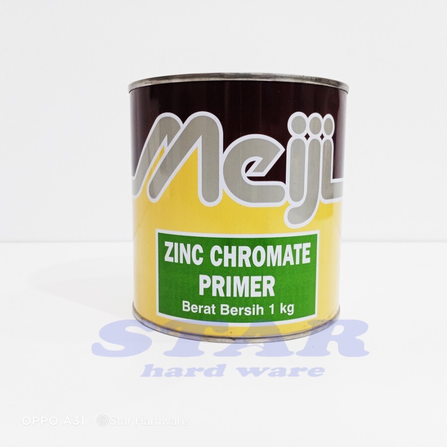 MEIJI Meni Besi Zinc Chromate Kaleng 1 Kg /Cat Dasar Besi Primer Hijau