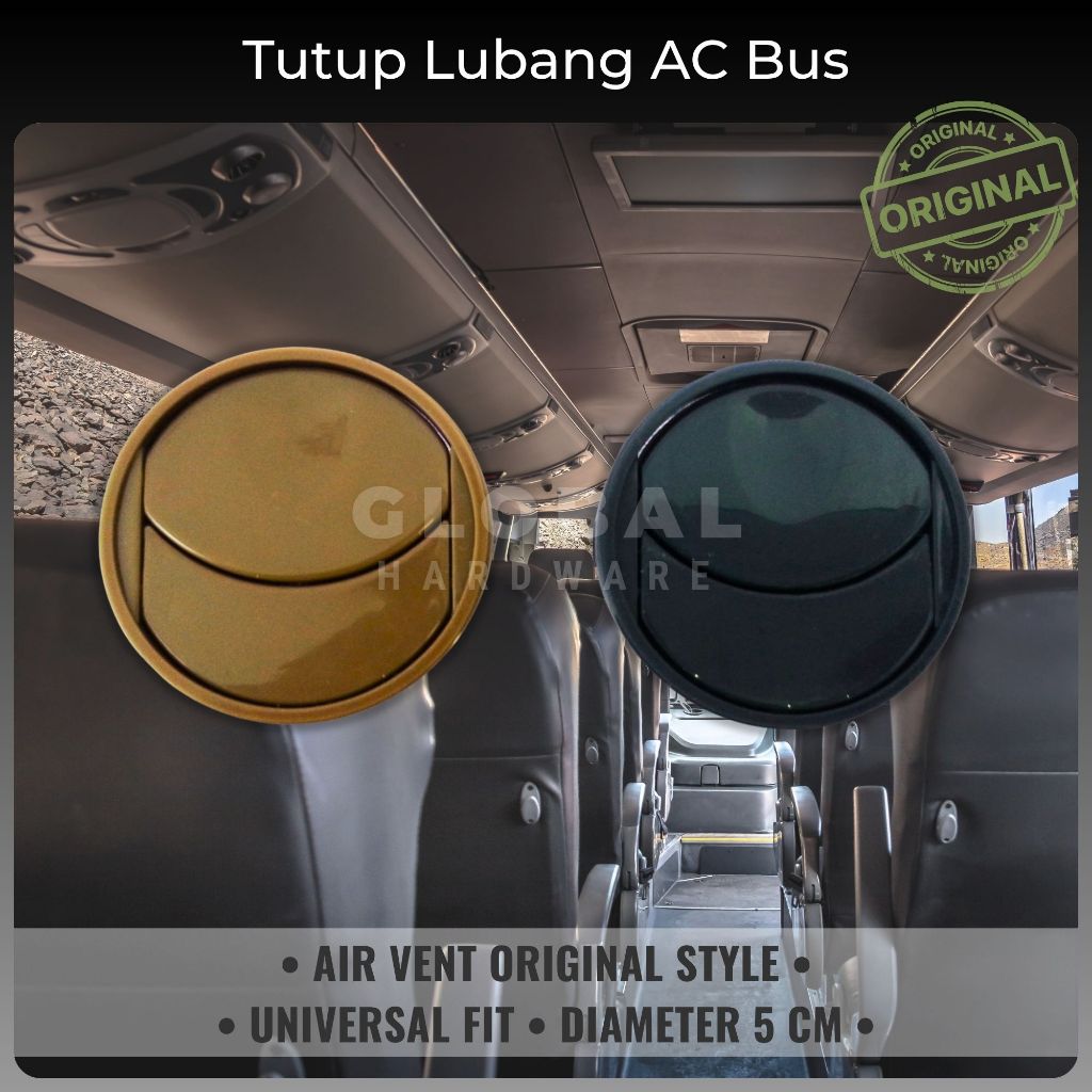 Tutup Lubang AC Bus | Louver Air Vent Bulat | Kisi AC Outlet Ventilation Mobil Elf Busway | Adiputro