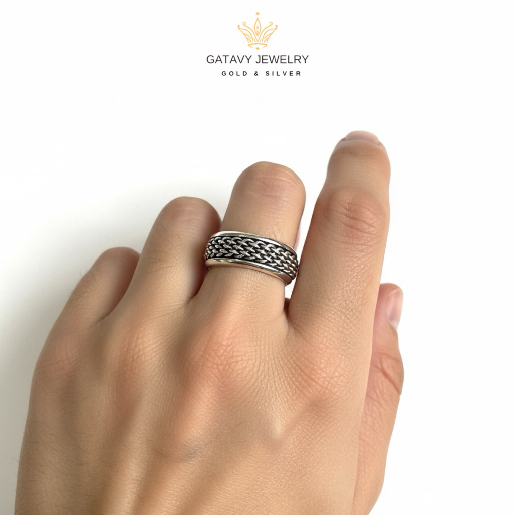 Cincin Bali Asli Perak 925 Motif Sisik Lipan