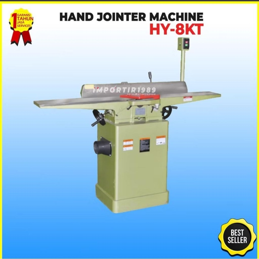Mesin Ketam Siku Alat Penyerut Kayu Wood Bar Hand Jointer Machine AKS-HY8KT