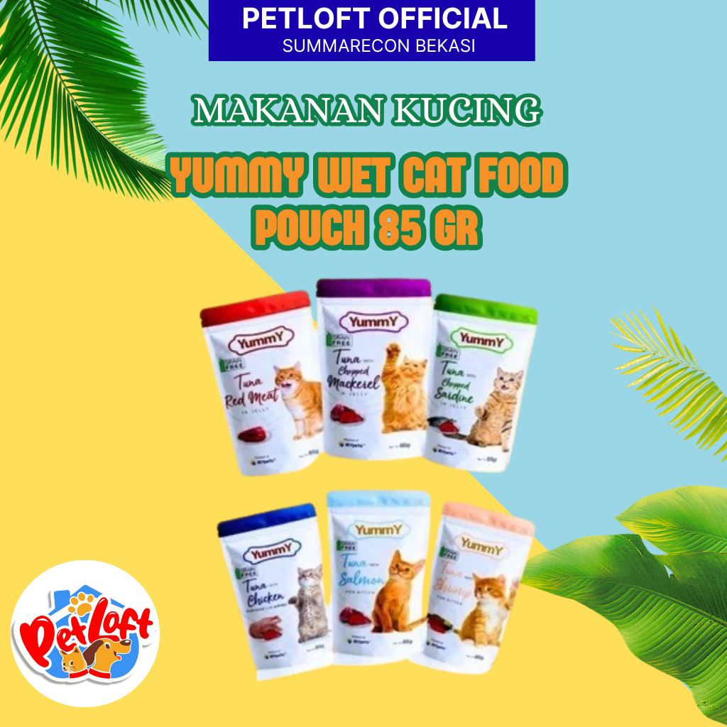 Yummy Cat Pouch 85gr - Makanan Basah Kucing Semua Jenis Kucing