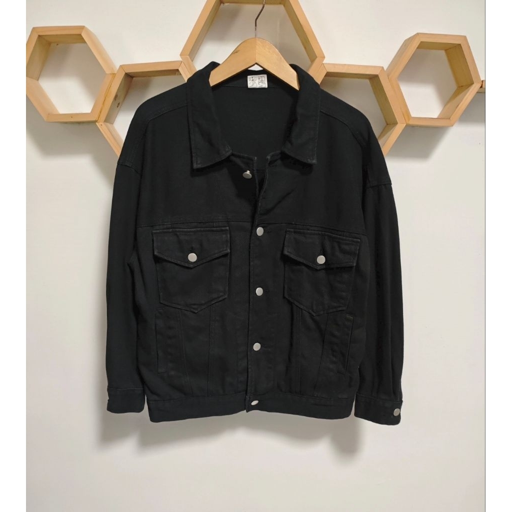 JACKET JEANS AWESOME APPAREL HITAM SIZE XL