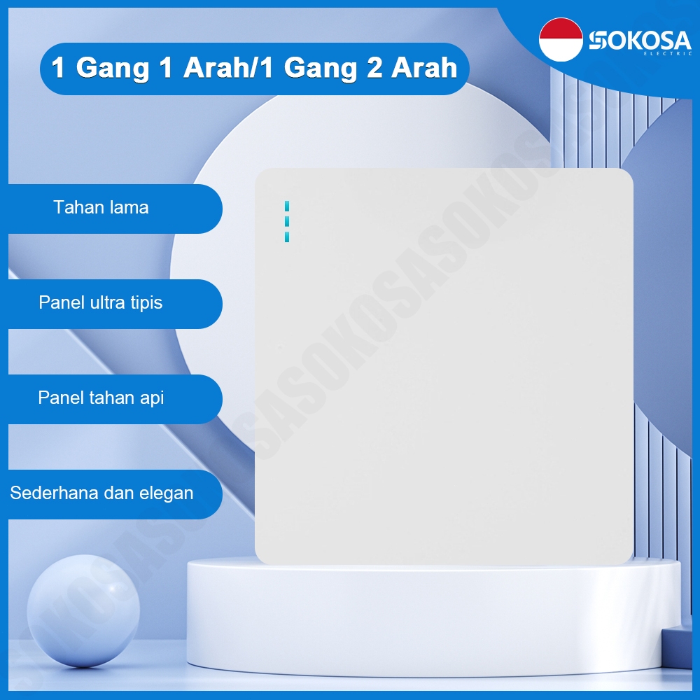 Sakelar Lampu IB OB Putih Switch On Off Saklar Lampu Rumah Modern Saklar Aesthetic Listrik