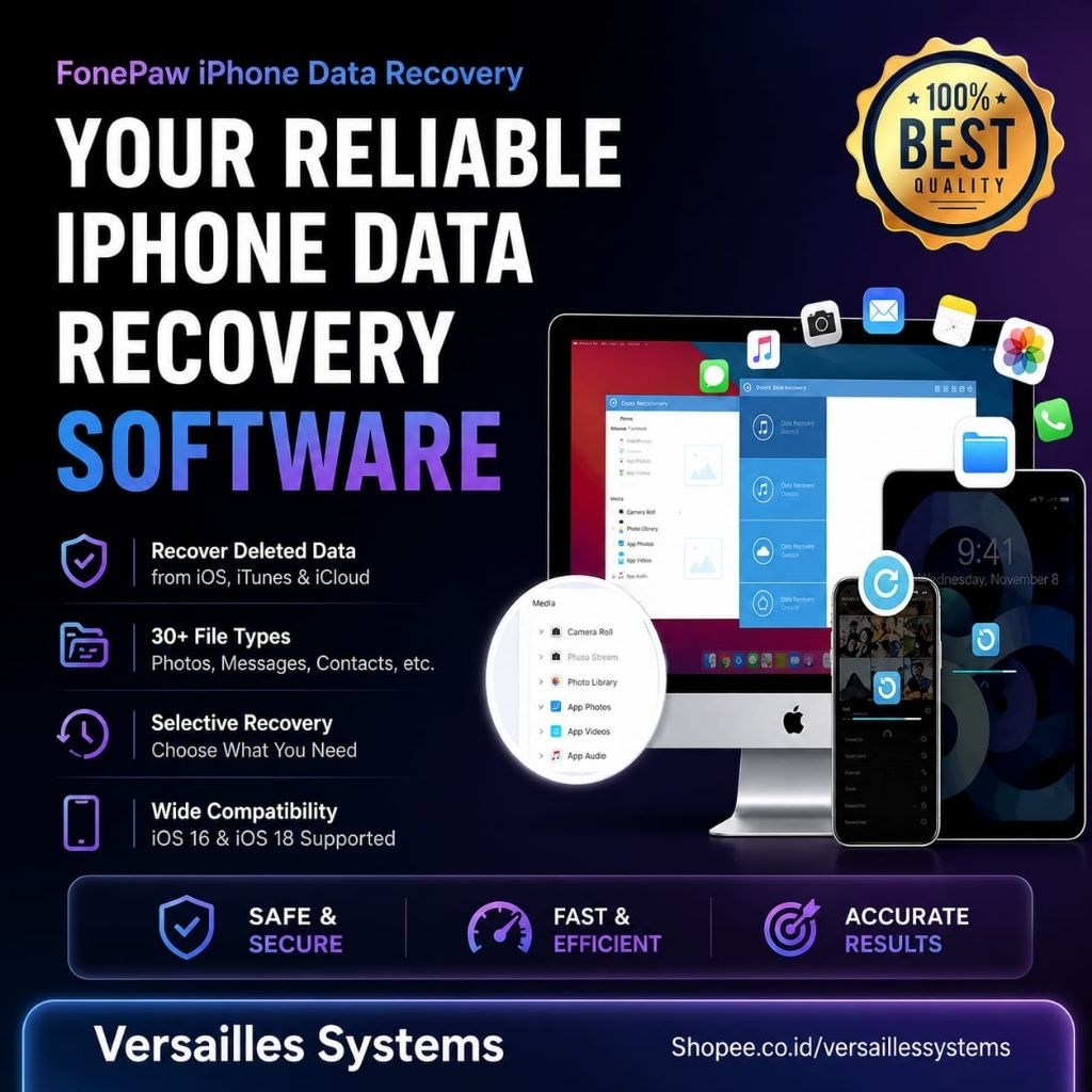 FONEPAW IPHONE DATA RECOVERY - PULIHKAN DATA IPHONE | IPAD | IOS