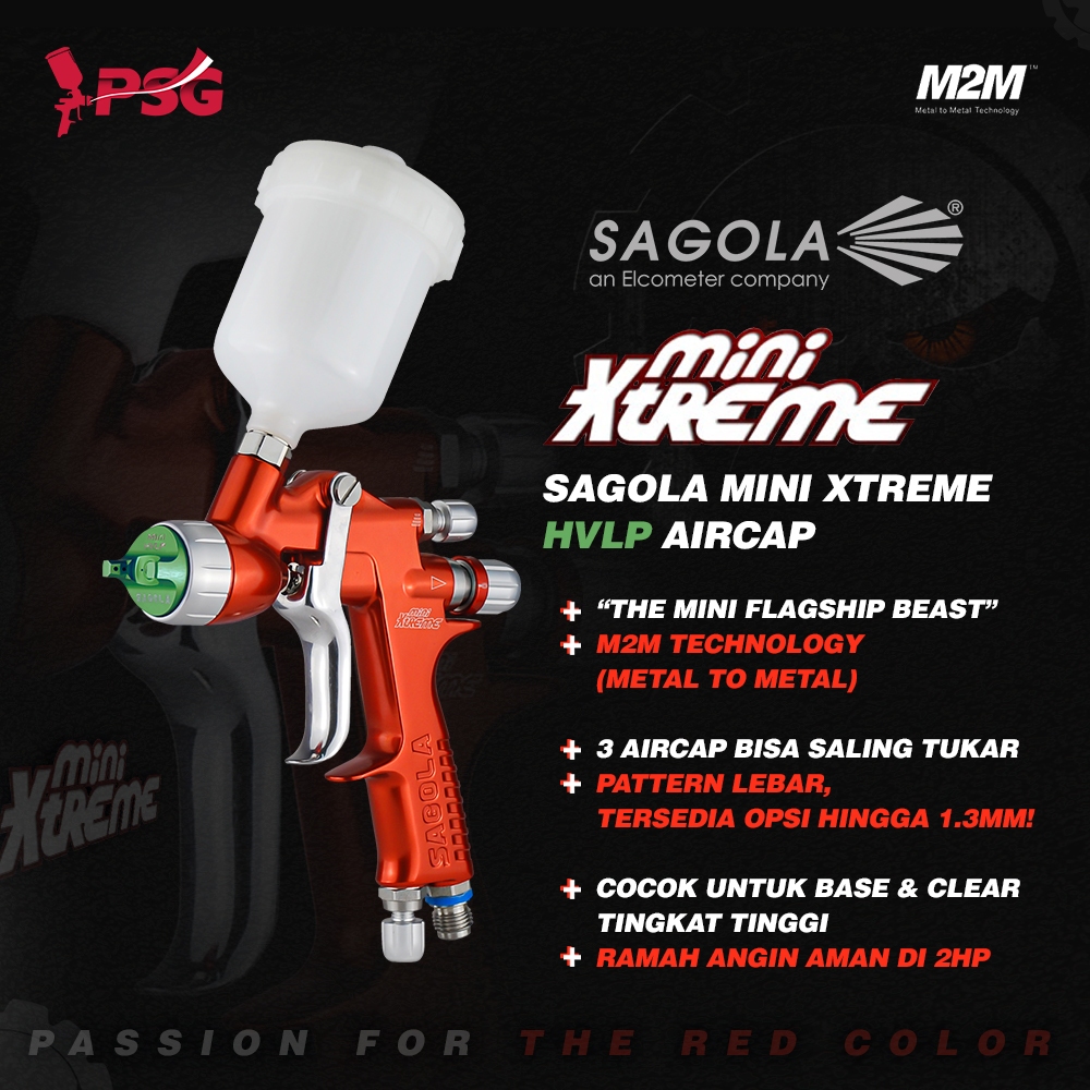 Sagola Mini Xtreme Gravity Spraygun Set - HVLP