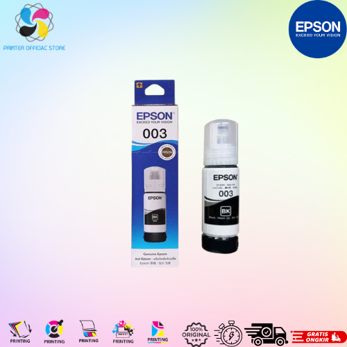 Tinta Epson 003 Black / Hitam Original for L3110 L3210