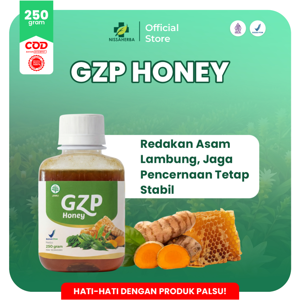 GERD ZERO PRO / GZP HONEY - OBAT LAMBUNG, MAAG DAN GERD ANXIETY BERBAHAN HERBAL 100%