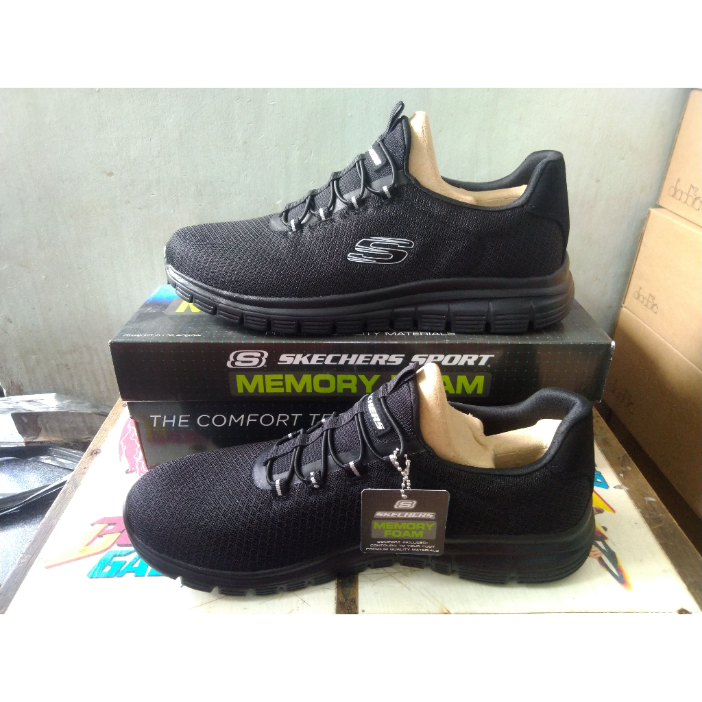 Sneaker Skechers Burns Cirill Black Original Size 46