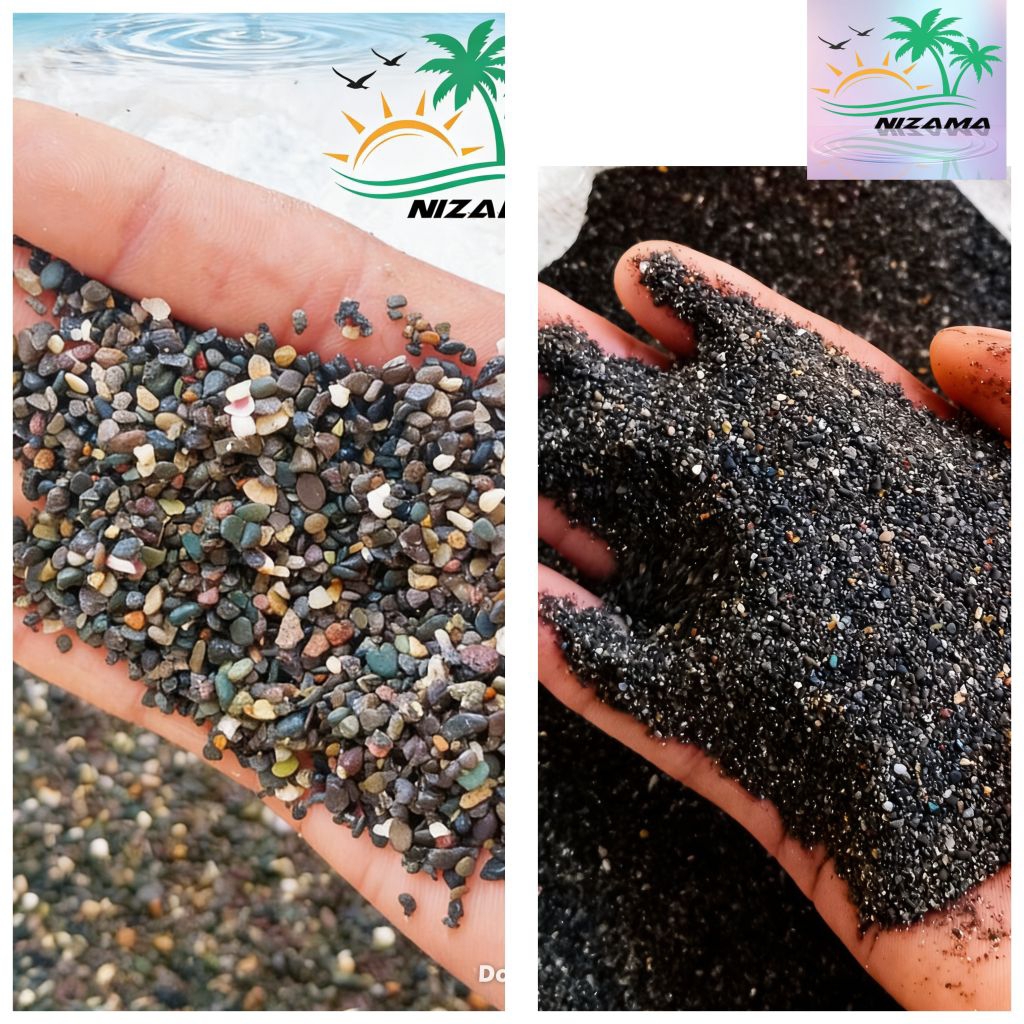 1kg pasir muara/Pasir hitam/krikil hitam/pasir moza/Pasir malang/pasir aquarium