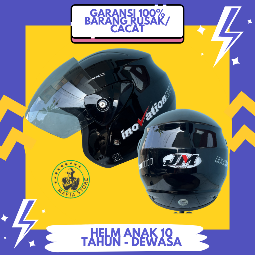 Helm Anak Half Face SD SMP SMA REMAJA 12 13 14 15 Tahun Laki Laki Perempuan
