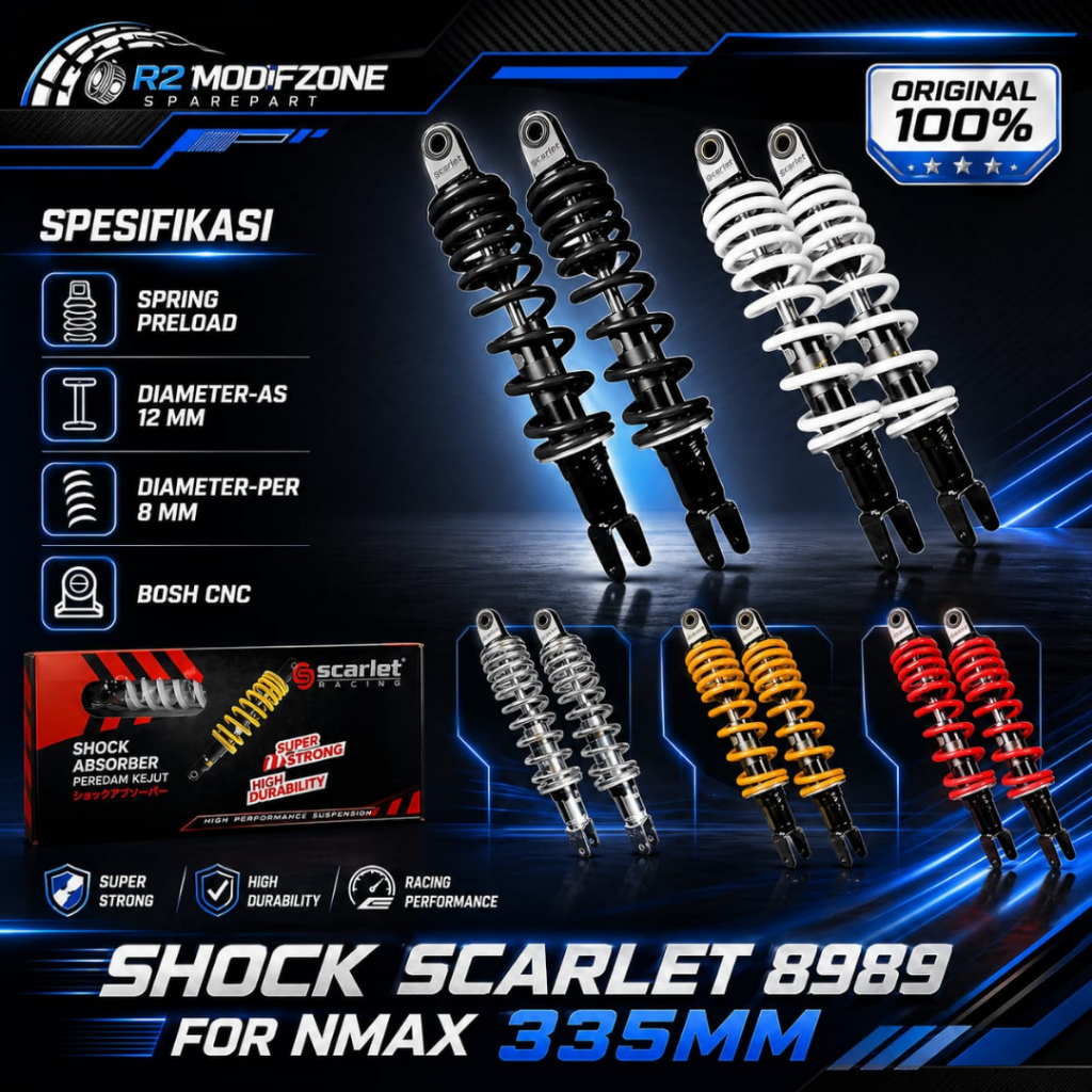 Shockbreaker STLN 8989 Nmax 335mm "Original Scarlet"