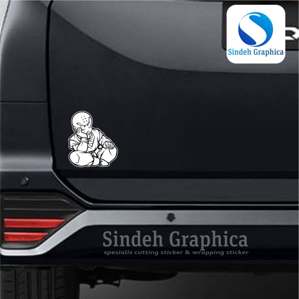 SINDEH GRAPHICA | Stiker Krillin Duduk Cutting Sticker Mobil Krillin Dragon Ball Keren