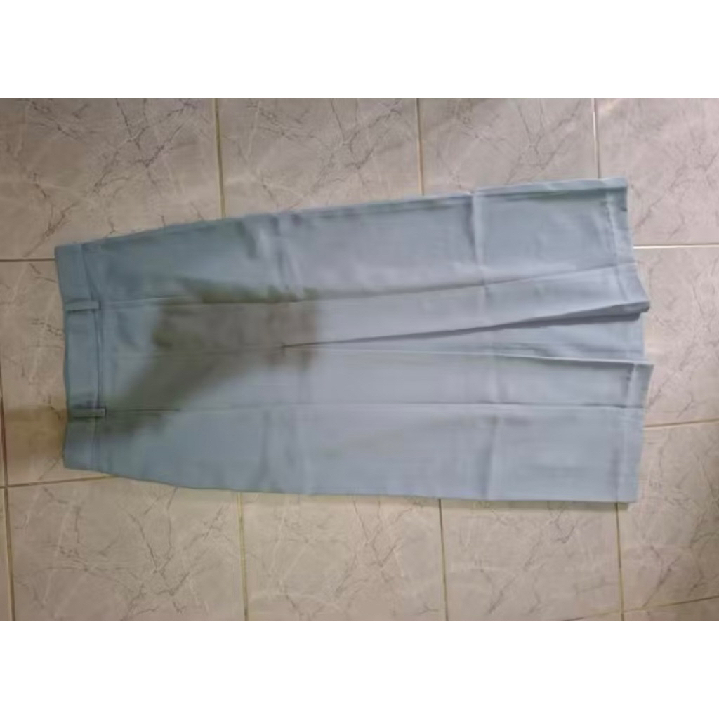 preloved rok span SMA rampel depan, bahan licin ga lecek
