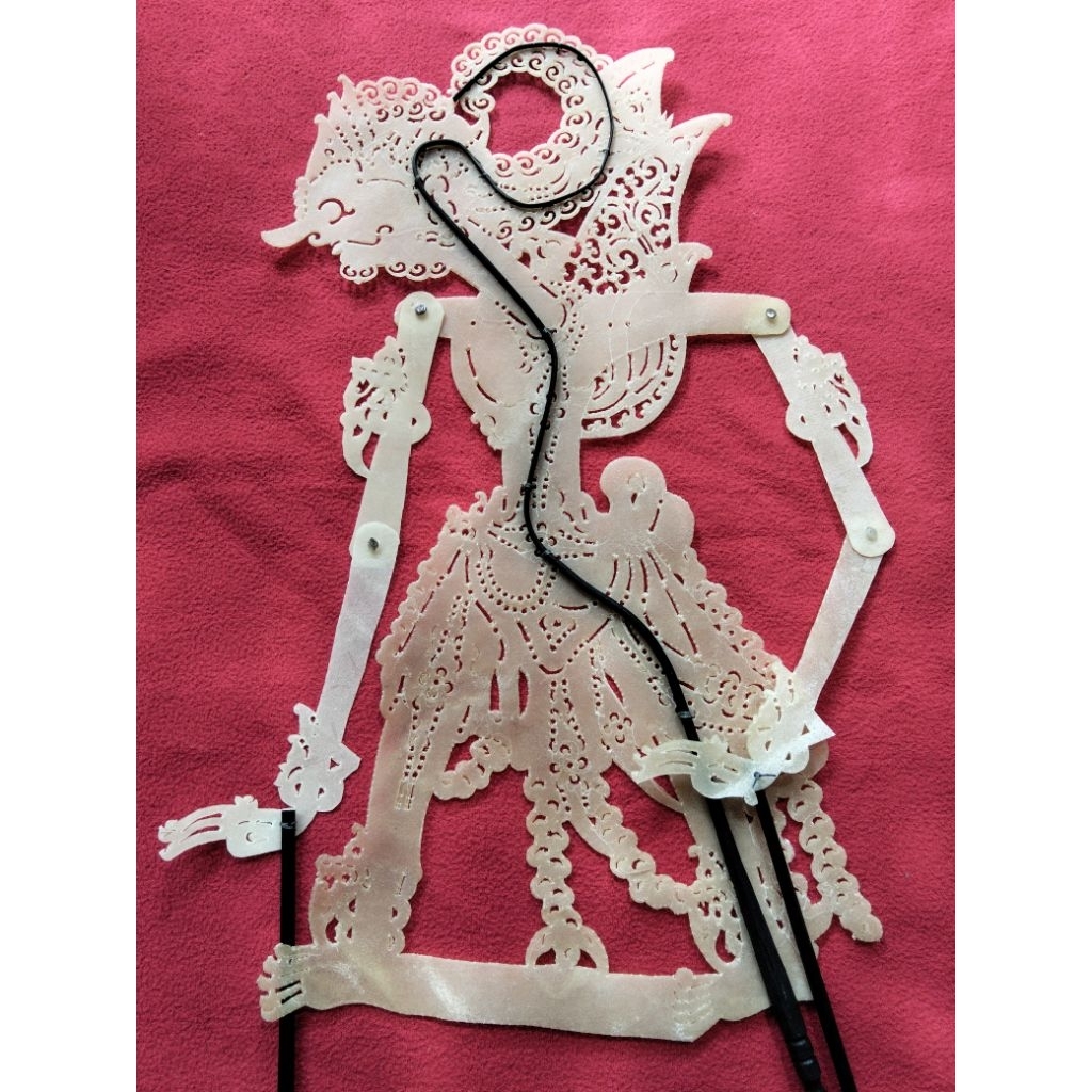 Wayang kulit asli Raden Gatotkaca putihan/Wayang gebingan