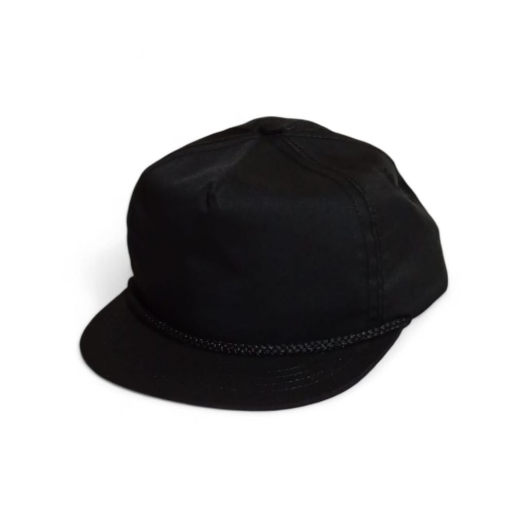 Topi Snapback Classic polos Hitam Topi Rope Hat Classic Topi Skena Pria Wanita