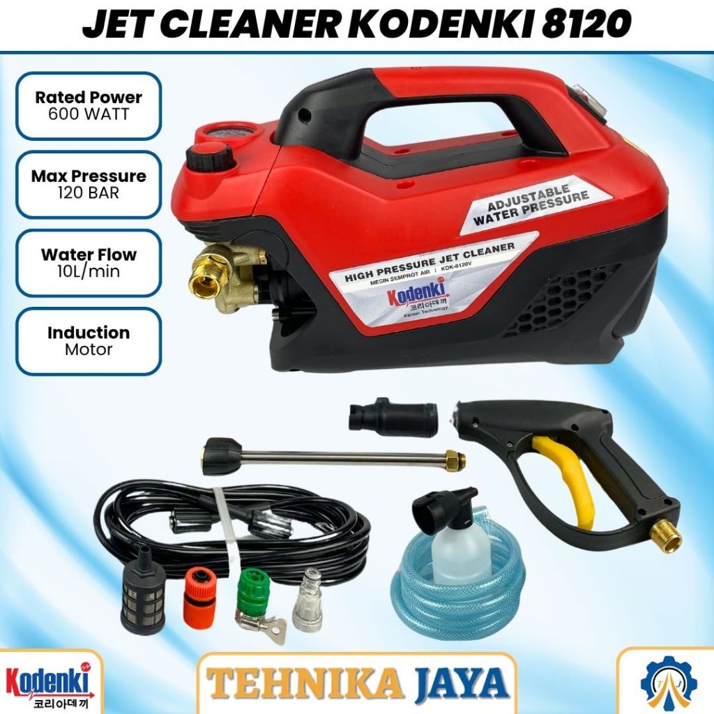 KODENKI KDK 8120 Mesin Jet Cleaner 300 ~600 Watt Variable Speed High Pressure Cleaner