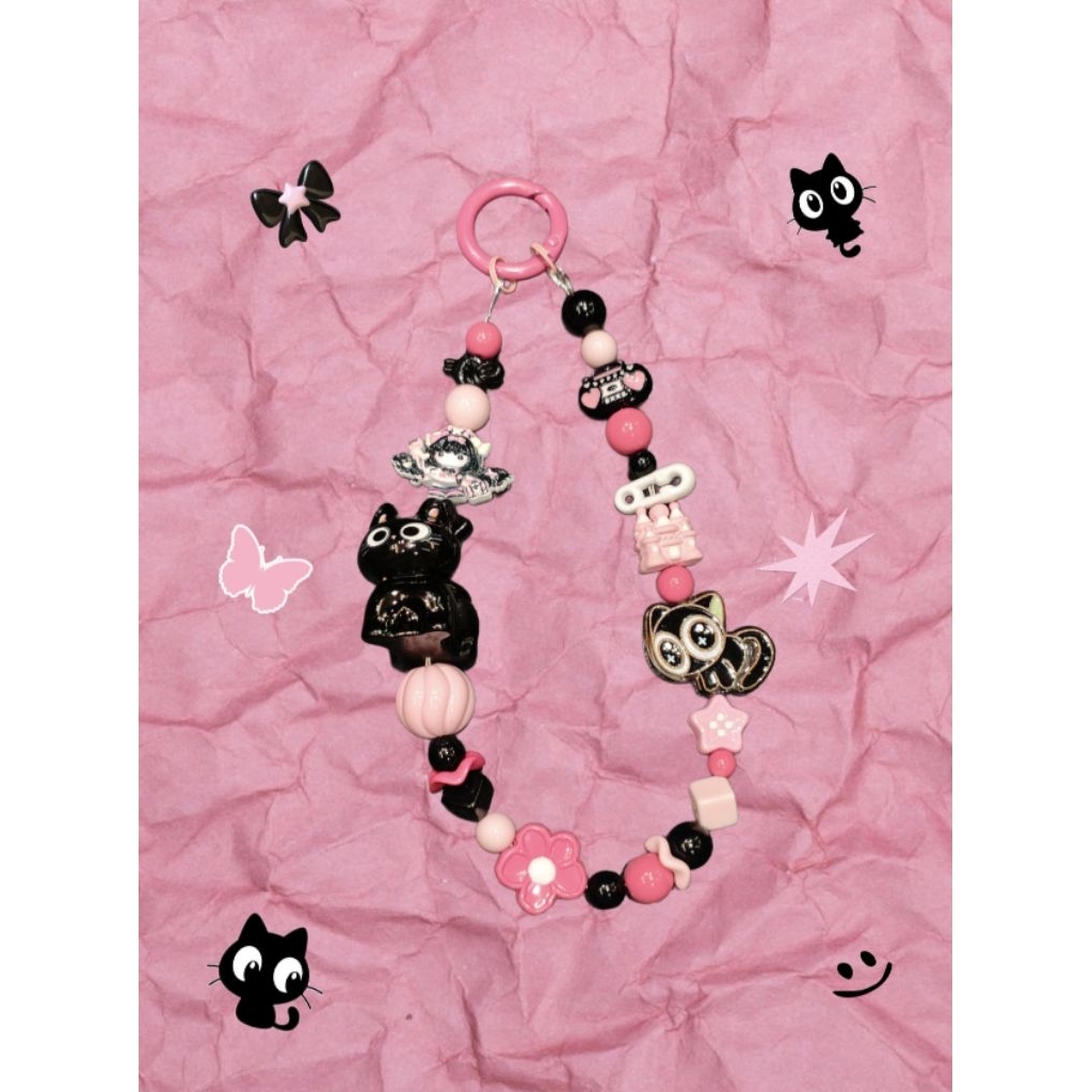 Black Cat Strap Phone