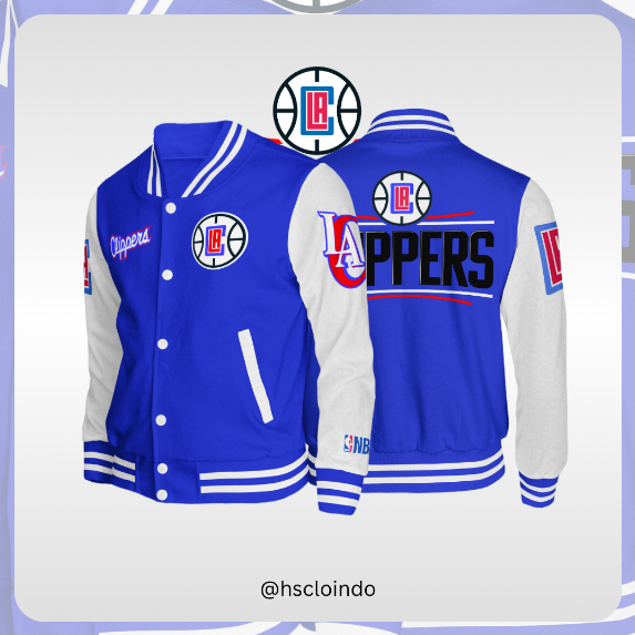 Jaket Olahraga XS-5XL LOS ANGELES CLIPPERS NBA Basketball Western Conference Team Tracktop Jacket Ju