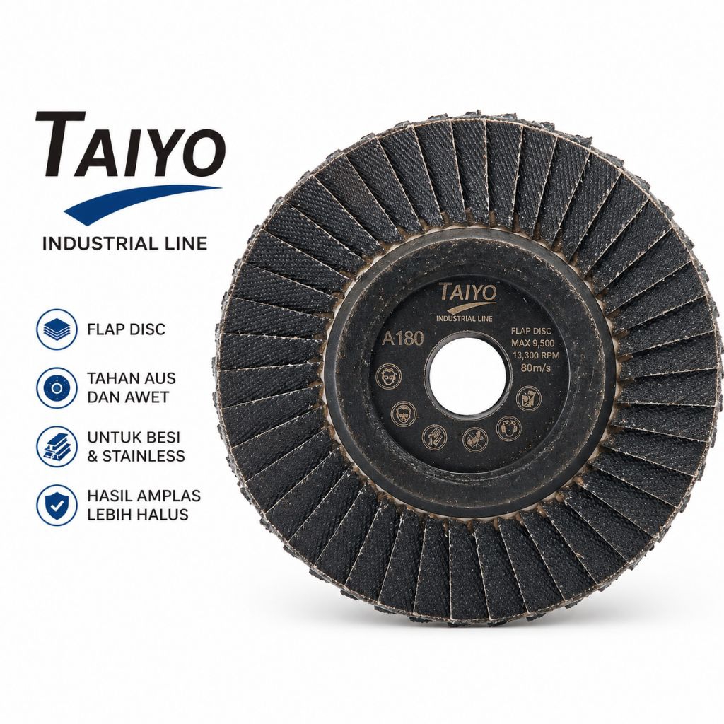 Fleksibel Flap Disc 4 Inch Taiyo grit 180