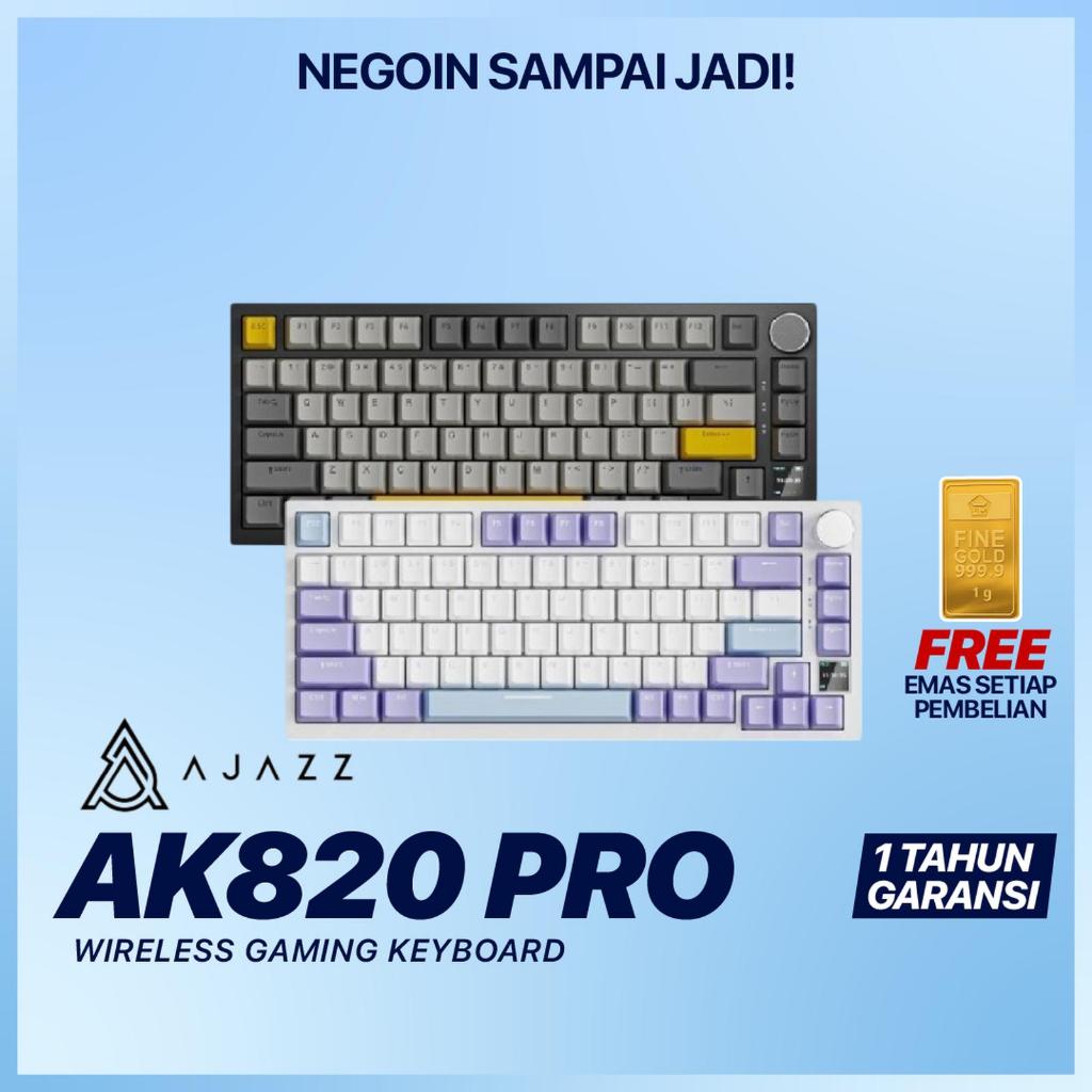 Ajazz AK820 GTS Pro 75% 3mode Connection - Mechanical Keyboard