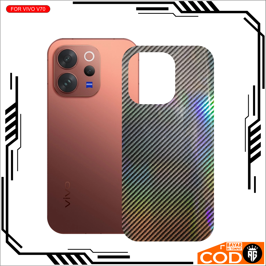 PROMO Graskin Carbon VIVO V70 Terbaru Anti Jamur Pelindung Belakangan HP