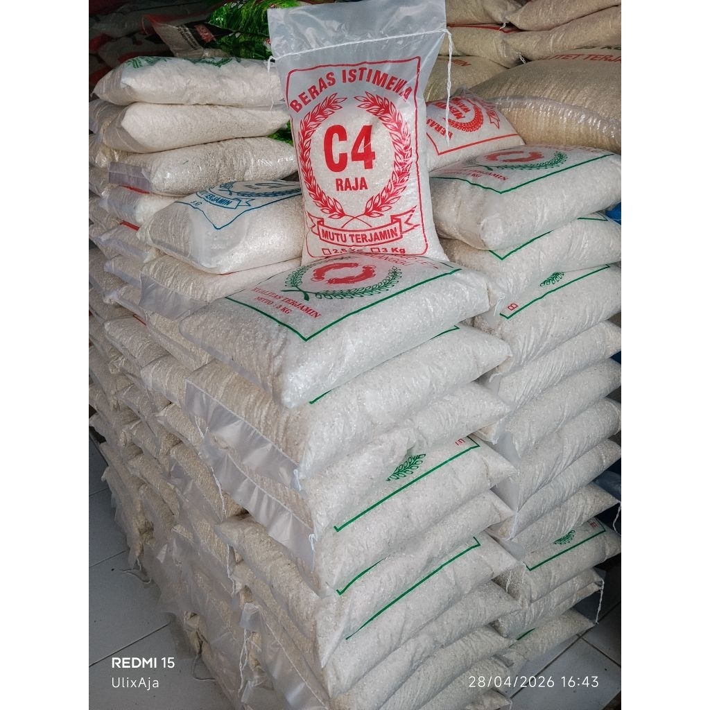 Beras C4 Merah 5kg | Patahan, Kurang Putih, Ada Menirnya | Harga Murah Beras Harian Ekonomis