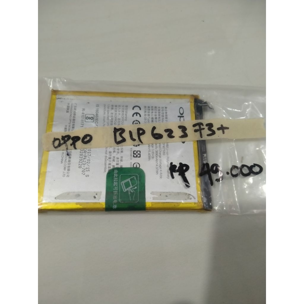 Batre Hp Oppo F3 Plus Blp623 Normal Tested