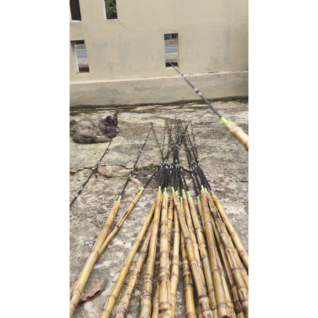 joran pancing fiber gagang bambu cendani panjang 95cm