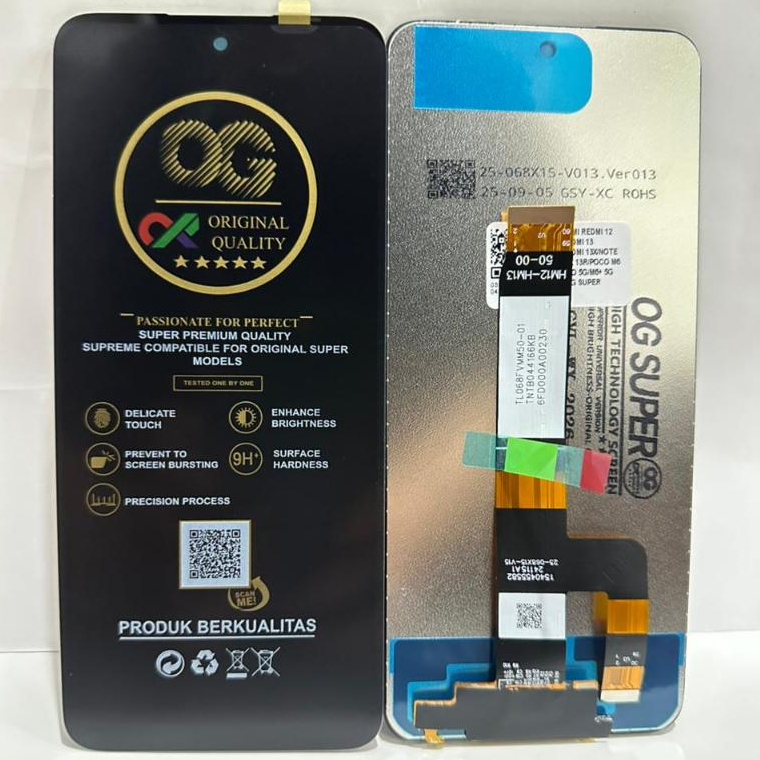 LCD TOUCHSCREEN XIAOMI REDMI 12 / REDMI 13 BLACK (OG SUPER/HX PREMIUM)