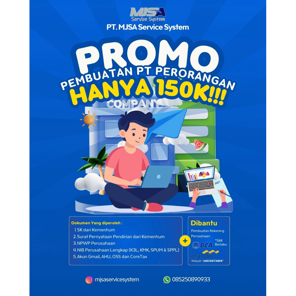 Pembuatan PT Perorangan PALING MURAH se - Indonesia