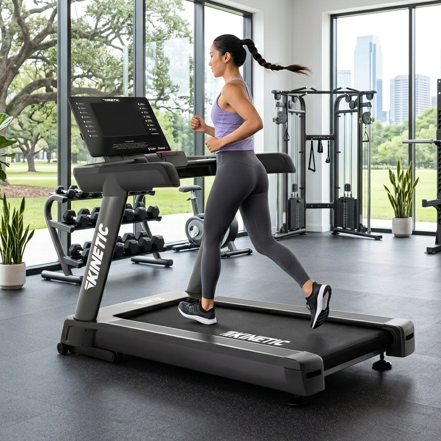 KINETIC Treadmill Modern Commercial Smart Hitam - Peralatan Olahraga Peralatan Gym Alat Fitness Indo