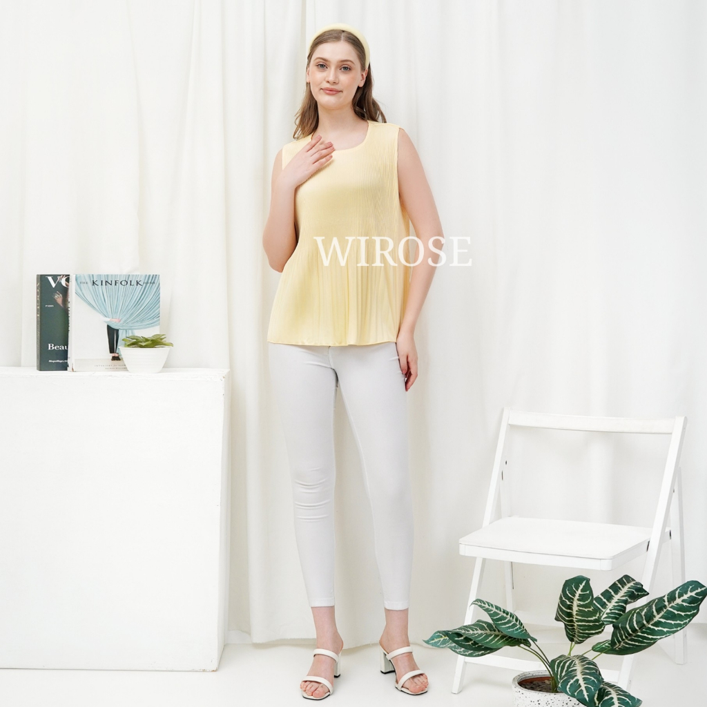 Atasan Plisket Tanktop Lidi Cabang / Tanktop casual