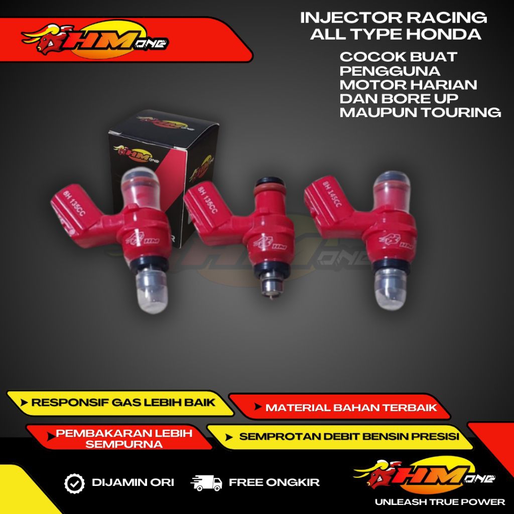 Injektor Racing (HMONE) All Motor Honda 125-185cc Beat Vario Scoopy Cbr Sonic Megapro Verza Genio St