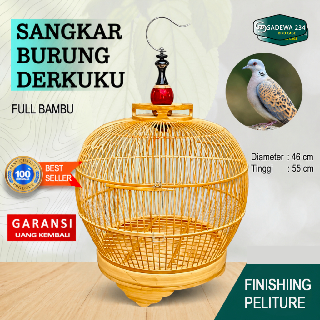 Sangkar burung perkutut dari bambu