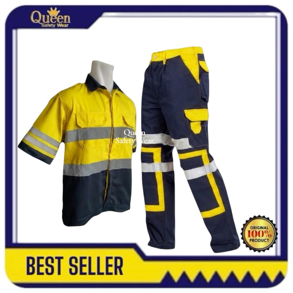 SETELAN BAJU CELANA SAFETY SCHOTLITE 3M - WEARPACK SAFETY REFLEKTOR - SERAGAM SAFETY