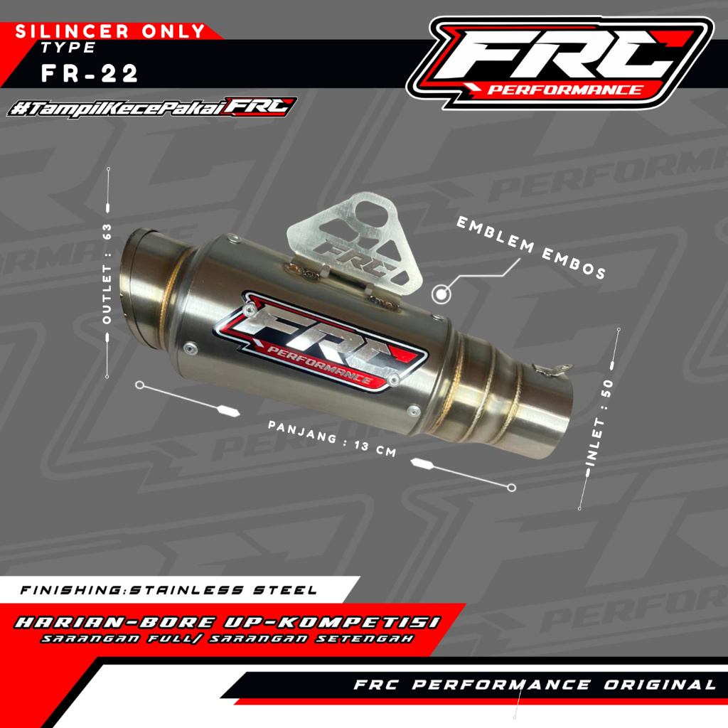 Silincer Knalpot Selenser Only / Silincer FRC Performance Type: FR 22- Original By FRC Performance
