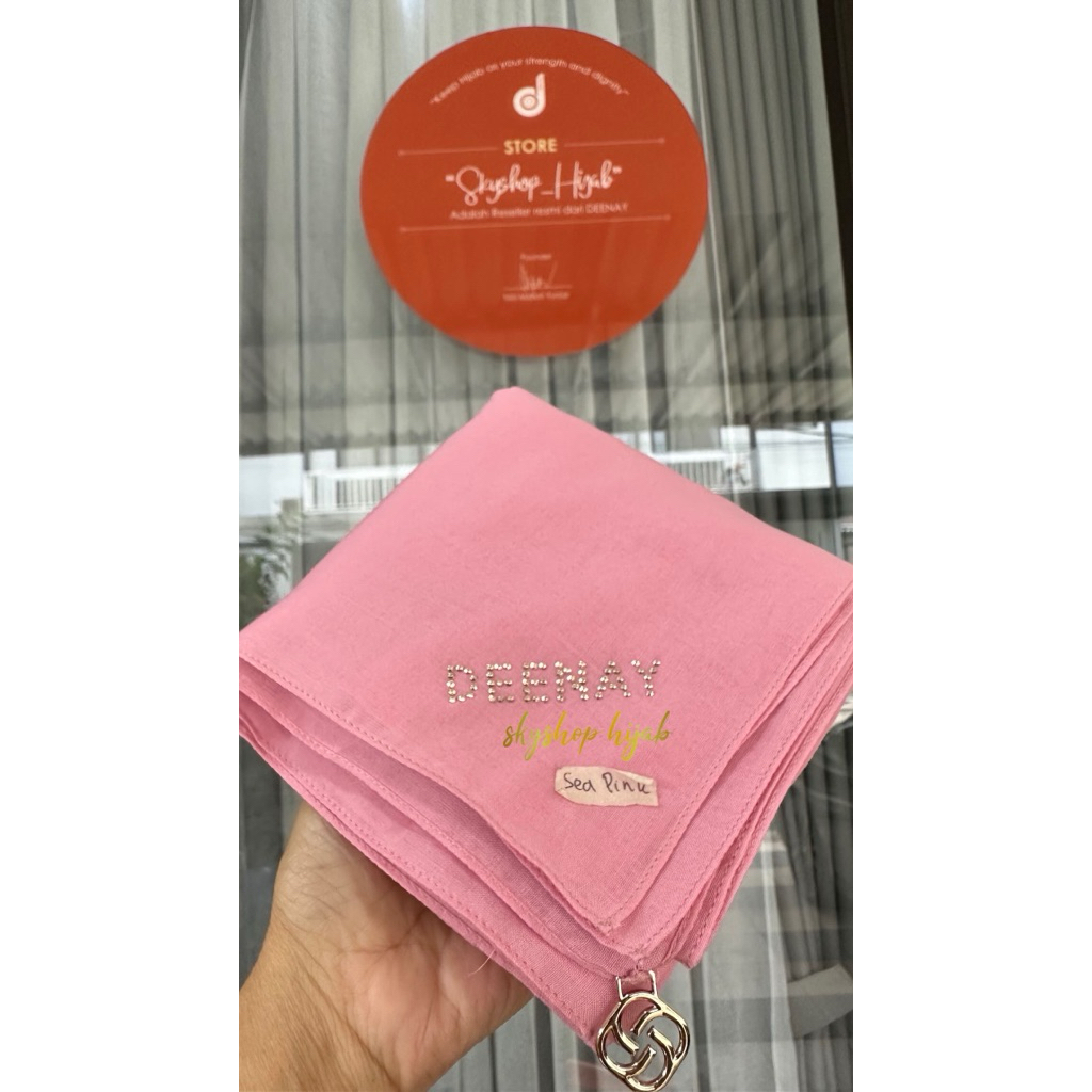 HIJAB VOAL LIZA POLOS PINK SERIES TERBARU BY DEENAY ORIGINAL-KERUDUNG SEGIEMPAT JILBAB VOAL PREMIUM
