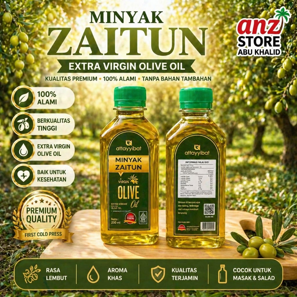 Minyak Zaitun Extra Virgin Olive Oil 175ml Attayyibat
