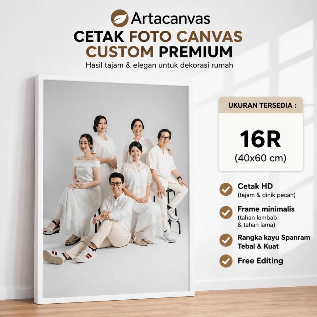 Cetak Foto Kanvas Custom 16R 40x60cm || Cetak Foto Kanvas || Cetak Foto Custom || Cetak Foto Artacan