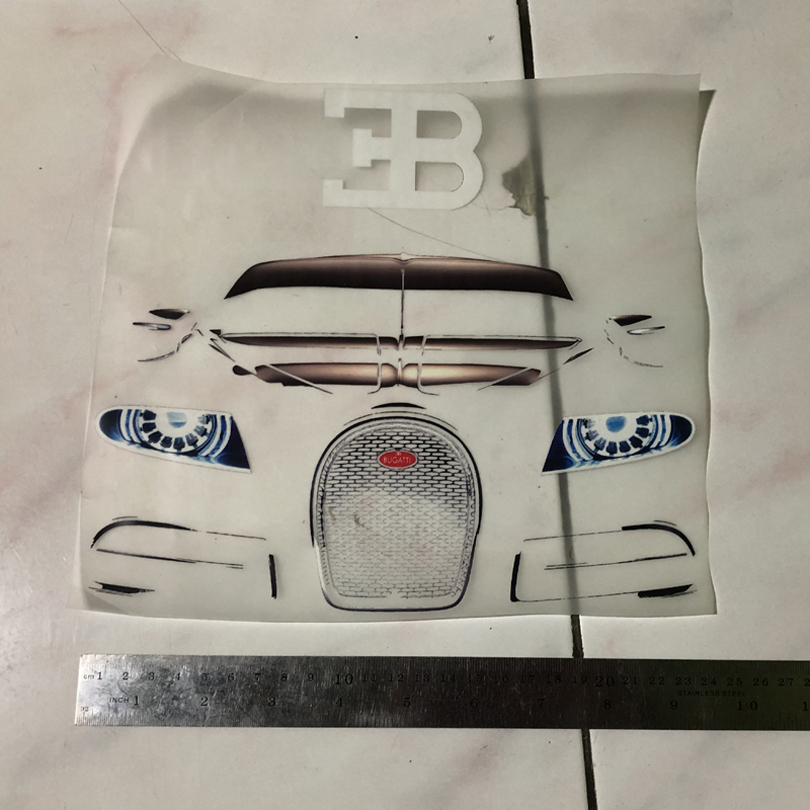 Sablon Bugatti Ukuran A3 | Sablon DTF A3 | Sablon Kaos | Sablon T-SHIRT