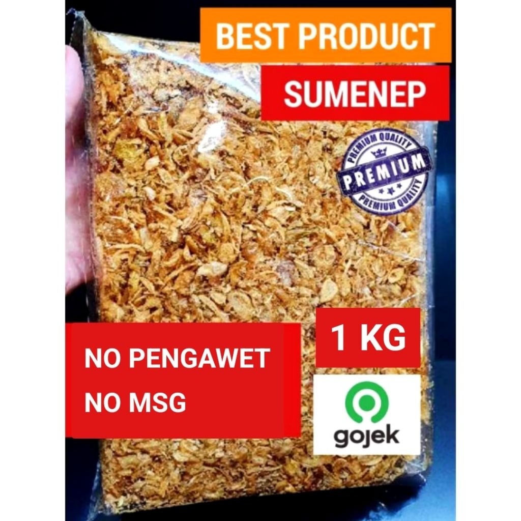 1KG BAWANG GORENG ASLI SUMENEP SUPER 1KG ASLI SUMENEP - Bawang merah goreng