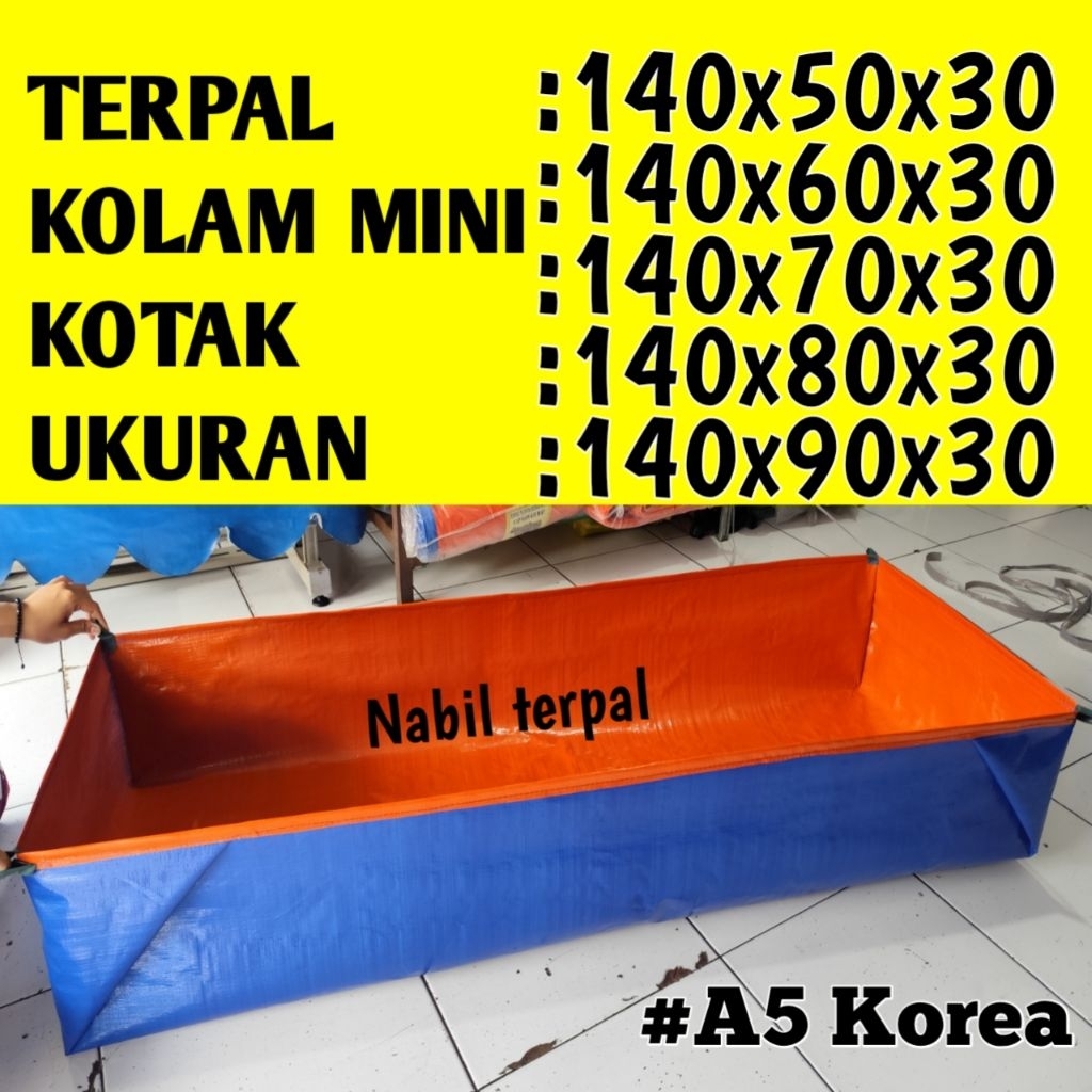 Kolam Terpal mini Type A5 KOREA Tersedia Banyak Ukuran