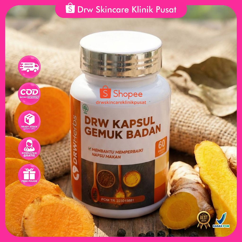 DRW Skincare Body Mass / Kapsul Gemuk Herbal DRW Skincare Original BPOM