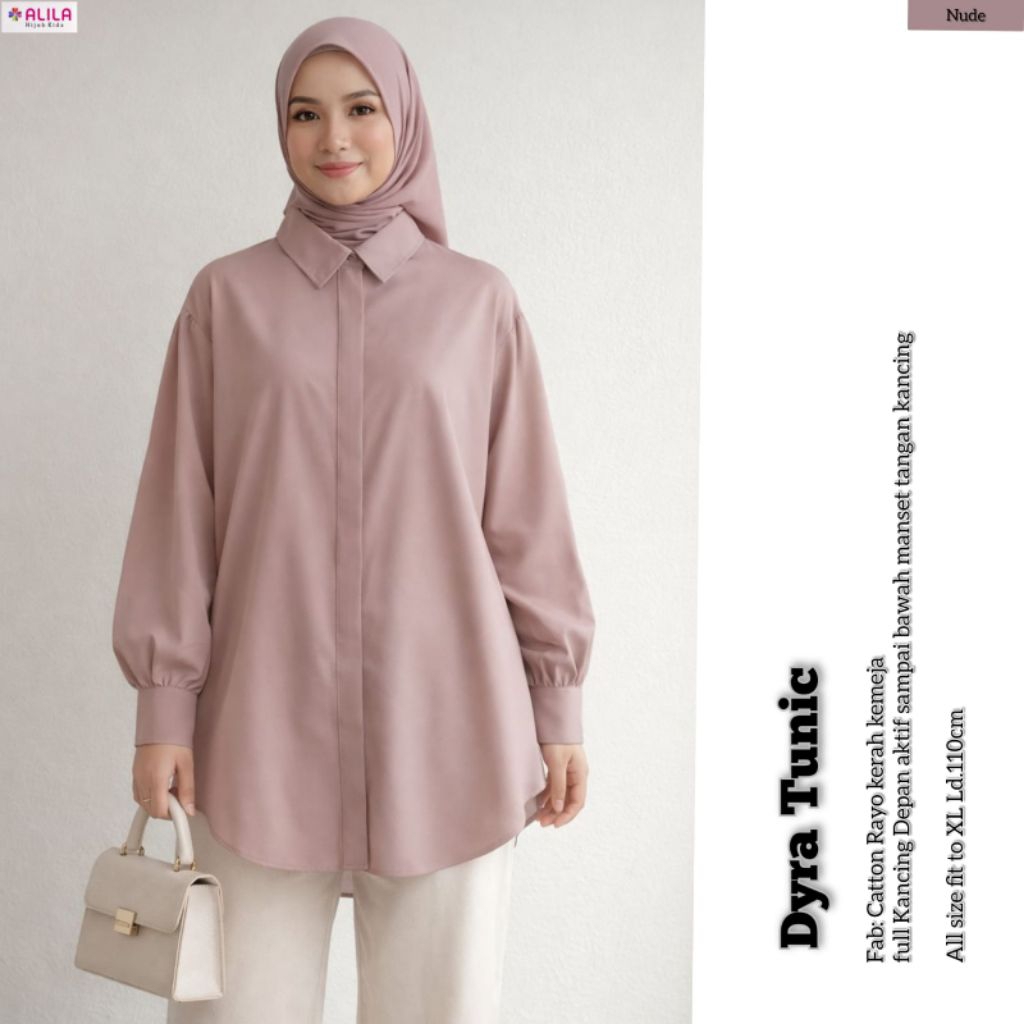 Dyra tinik Baju tunik big size bahan katun Rayon premium ld 110 cm
