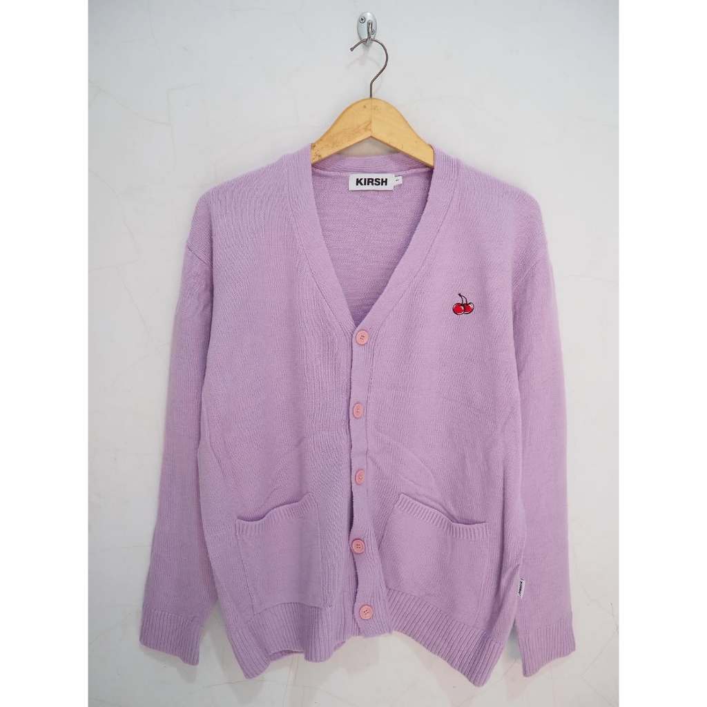 KIRSH CHERRY SMALL LOGO CARDIGAN KNITWEAR | SWEATER | OUTERWEAR | XSB