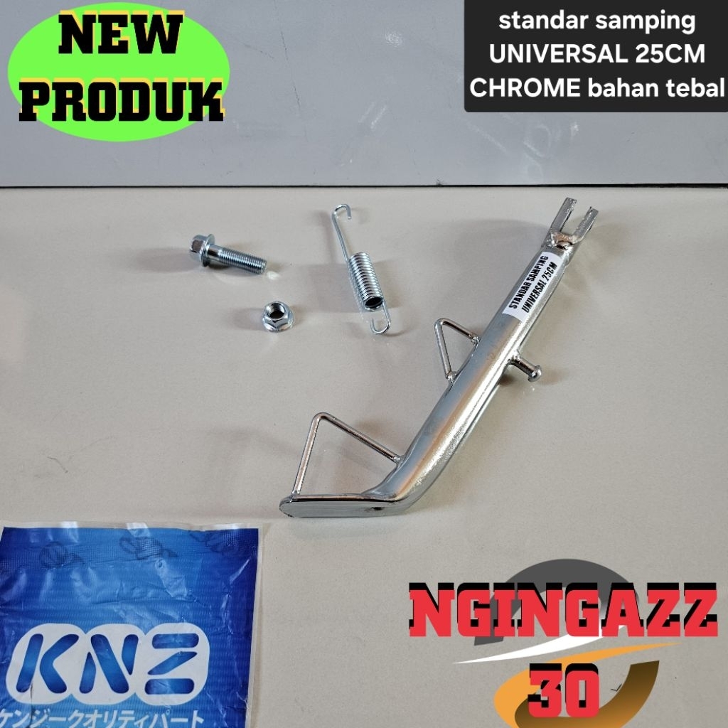 STANDAR SAMPING UNIVERSAL PANJANG 25CM PNP FIZ R JUPITER Z SATRIA FU CHROME FULLSET